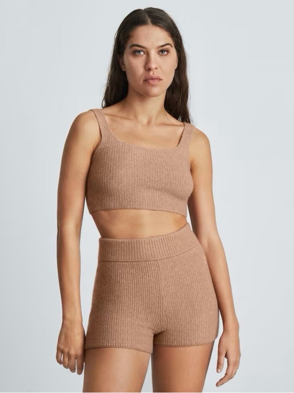 NWT Everlane Camel Cozy Stretch Tank- Nylon/wool